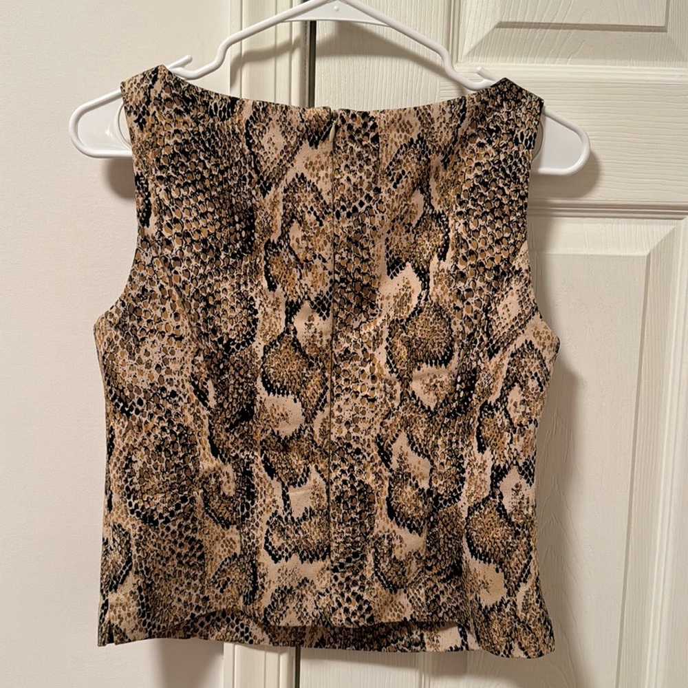 Vintage Lois Snyder Dani Max snakeskin sleeveless top - Picture 5 of 6